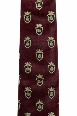 Dolce & Gabbana BURGUNDY Silk tie