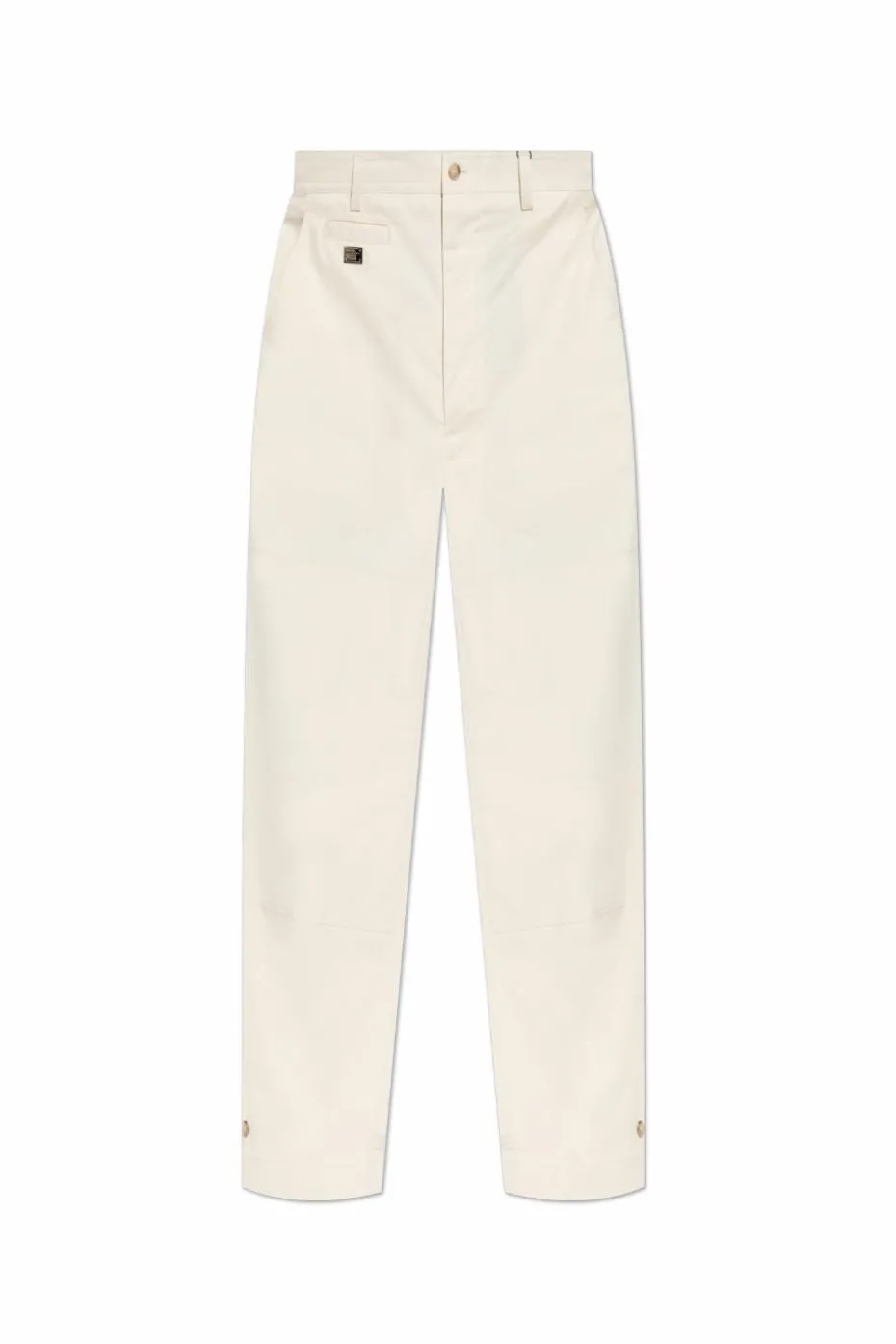 Dolce & Gabbana cream Cotton pants with stitching