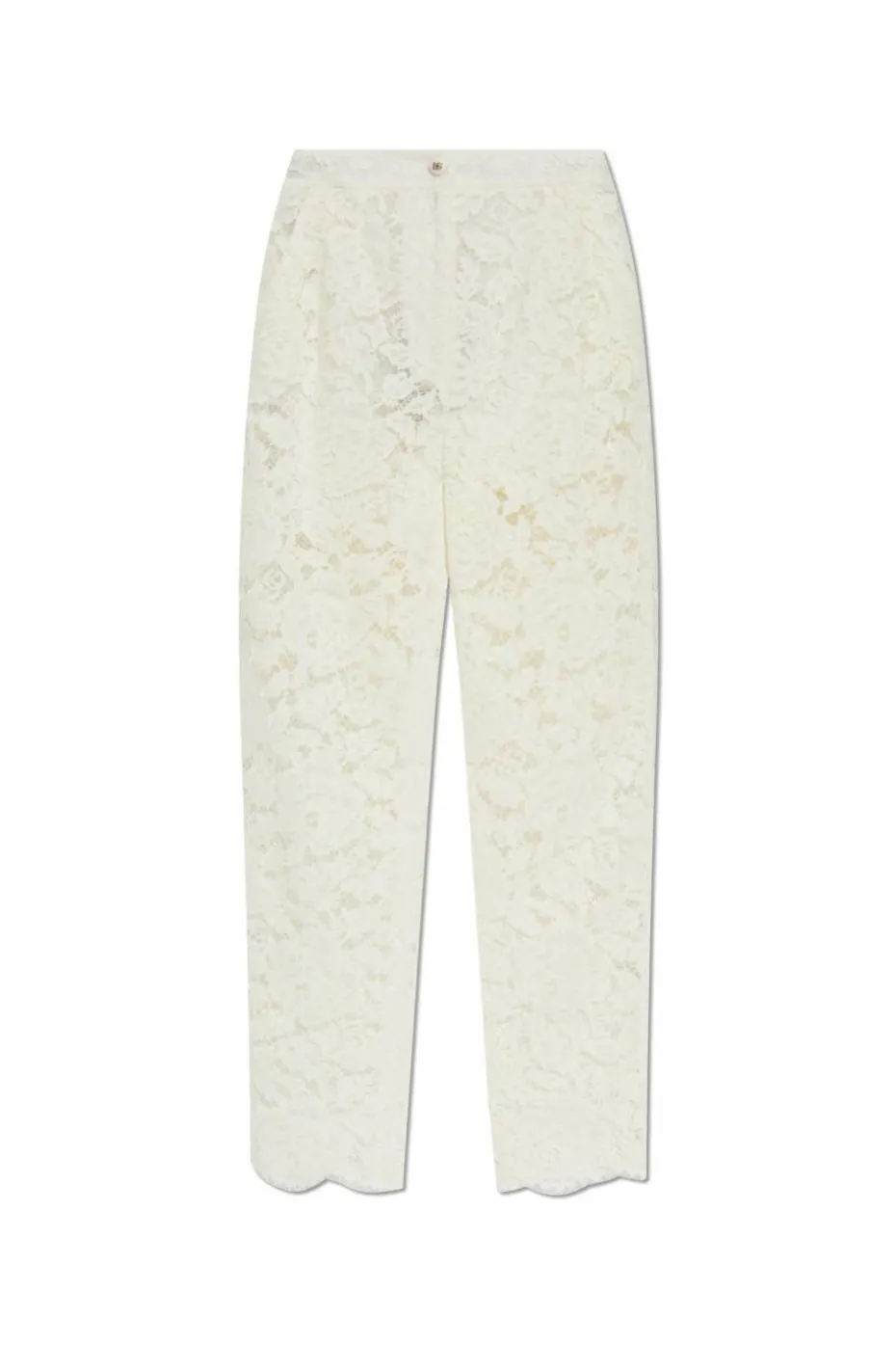 Dolce & Gabbana cream Lace trousers