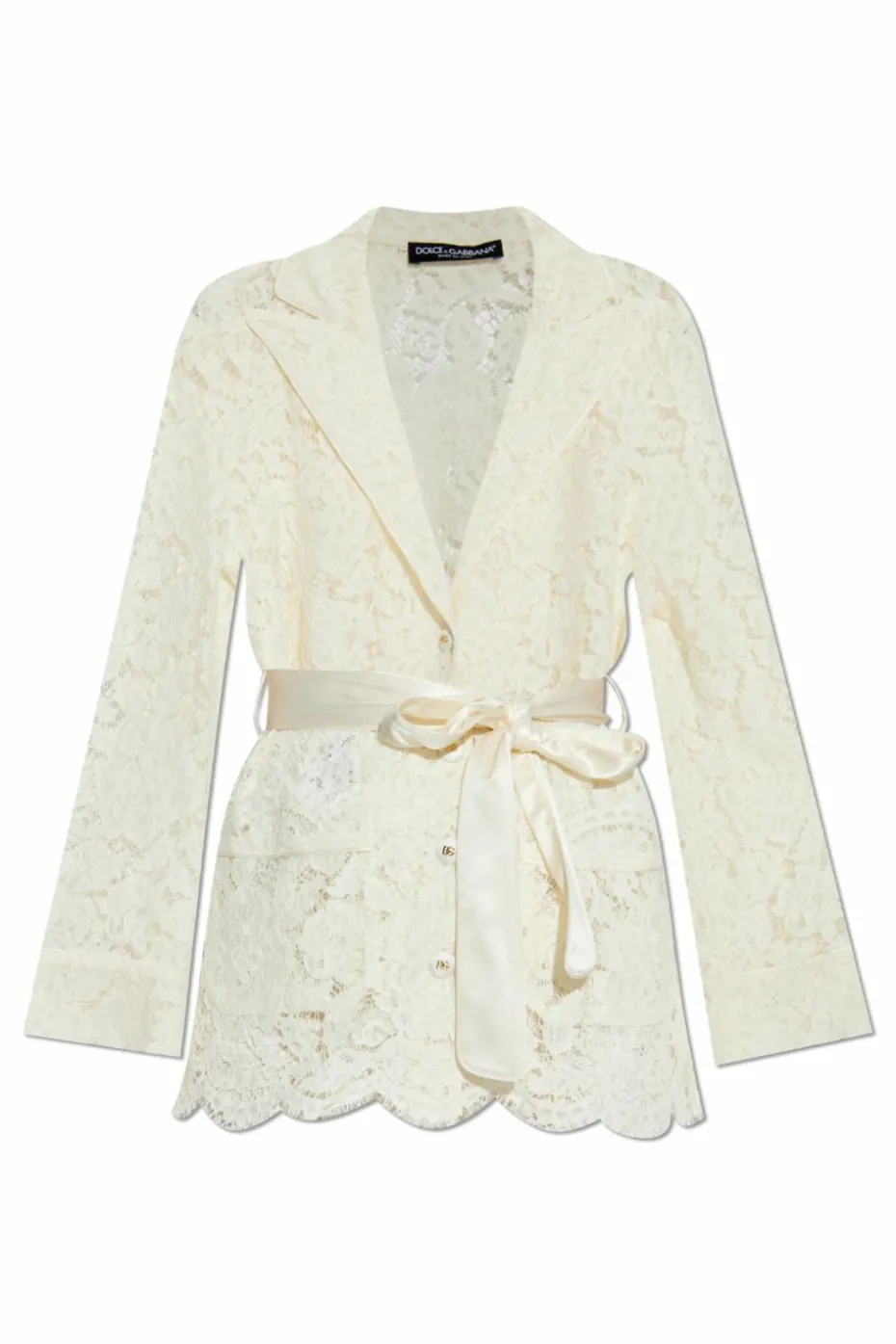 Dolce & Gabbana cream Lace blazer