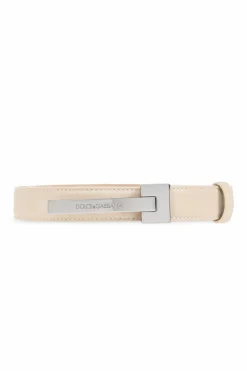 Dolce & Gabbana cream Leather belt
