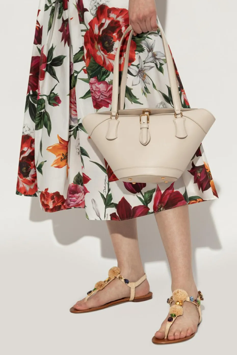 Dolce & Gabbana cream Leather shoulder bag