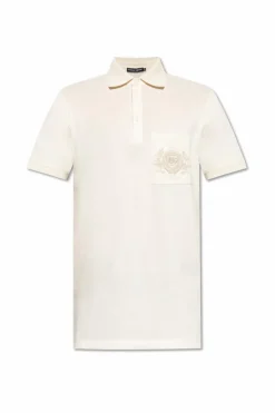 Dolce & Gabbana cream Polo with pocket