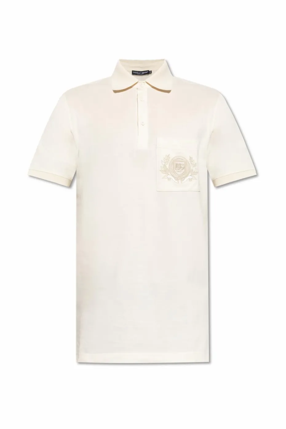 Dolce & Gabbana cream Polo with pocket