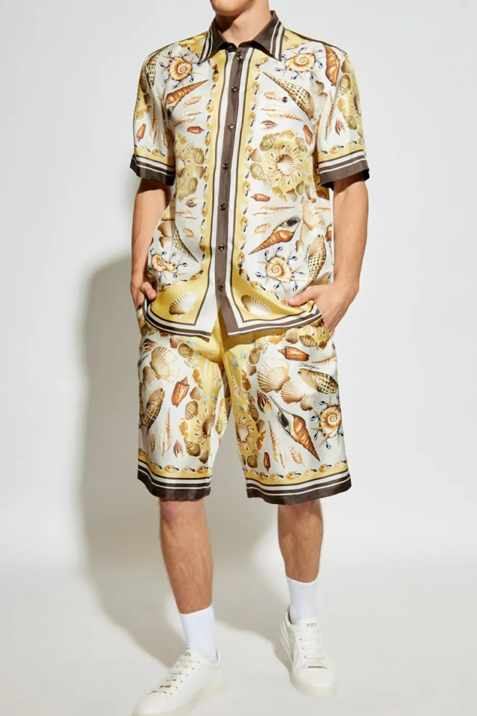 Dolce & Gabbana cream Silk shorts