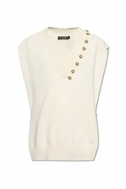 Dolce & Gabbana cream Sweater with shimmering appliquƩs
