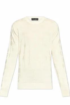 Dolce & Gabbana cream Sweater with monogram