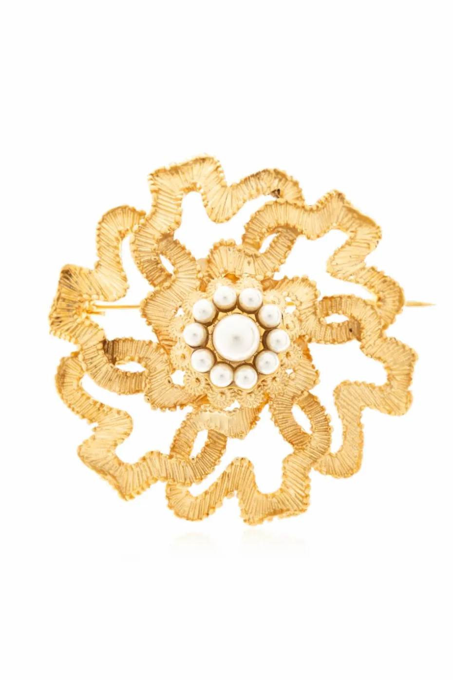 Dolce & Gabbana GOLD Brooch with floral motif