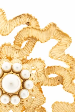 Dolce & Gabbana GOLD Brooch with floral motif
