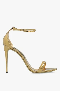 Dolce & Gabbana GOLD āKeiraā heeled sandals