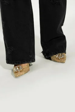 Dolce & Gabbana GOLD Lace stiletto pumps