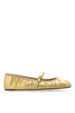 Dolce & Gabbana GOLD Leather Ballerinas