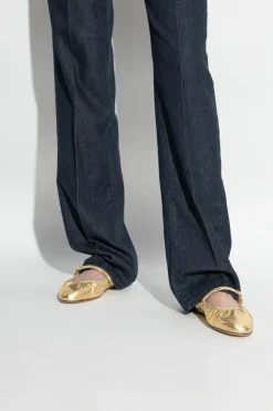 Dolce & Gabbana GOLD Leather Ballerinas