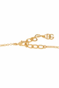 Dolce & Gabbana GOLD Necklace with logo-shaped pendant