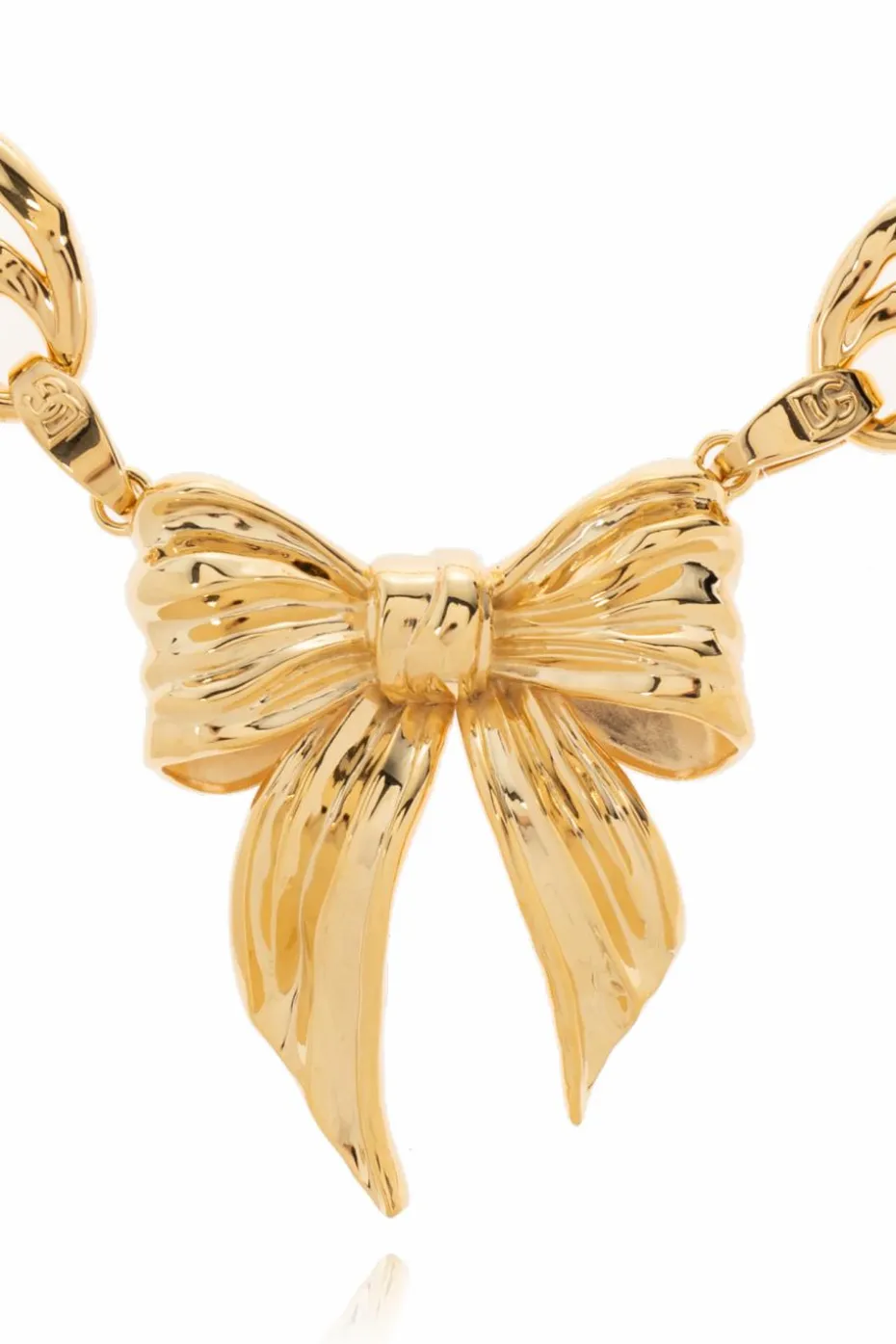Dolce & Gabbana GOLD Necklace with bow-shaped pendant