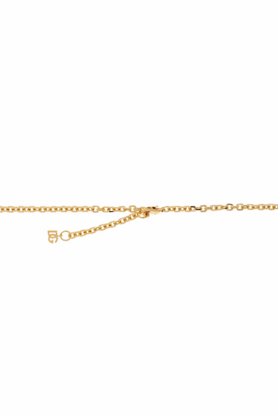 Dolce & Gabbana GOLD Necklace with a pendant engraved with a logo