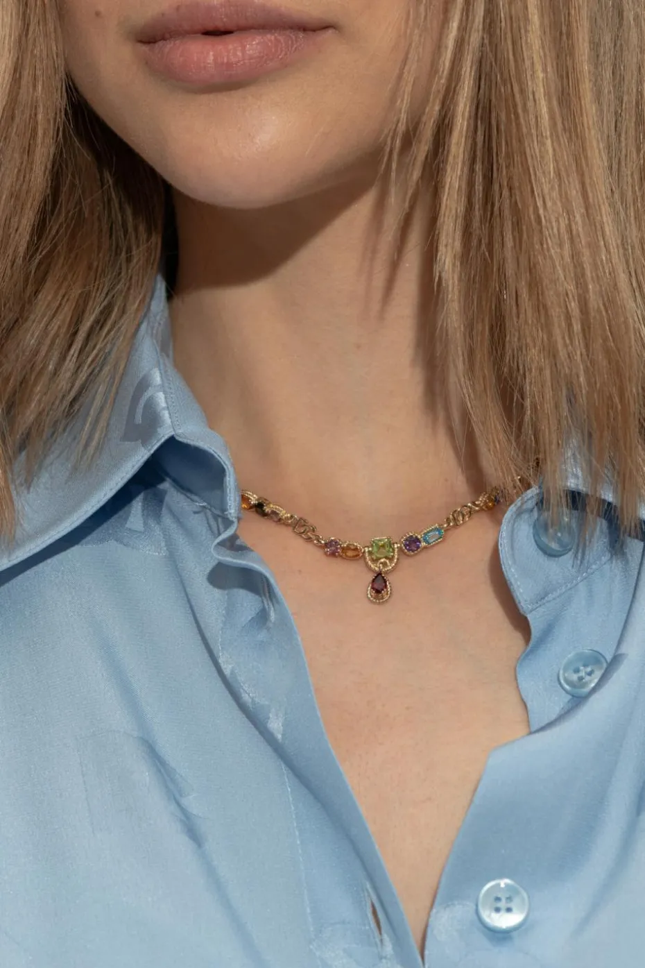 Dolce & Gabbana GOLD Necklace with gemstones