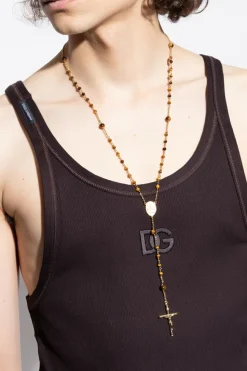 Dolce & Gabbana GOLD Necklace with religious motif