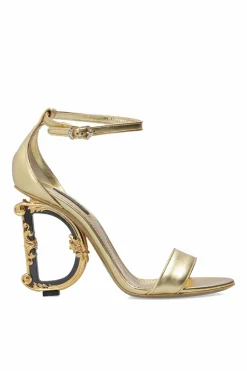Dolce & Gabbana GOLD Sandals with distinctive heel