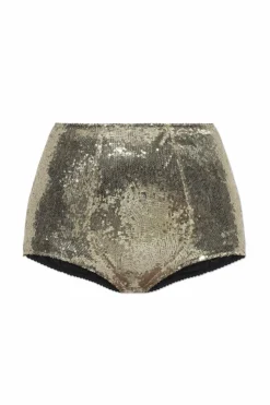 Dolce & Gabbana GOLD Sequined high-waisted briefs