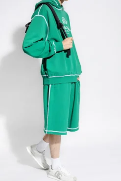 Dolce & Gabbana GREEN Cotton shorts with logo