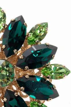Dolce & Gabbana GREEN Floral motif brooch