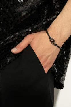 Dolce & Gabbana GREY Adjustable bracelet with logo