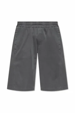 Dolce & Gabbana GREY Cotton shorts with logo appliquƩ