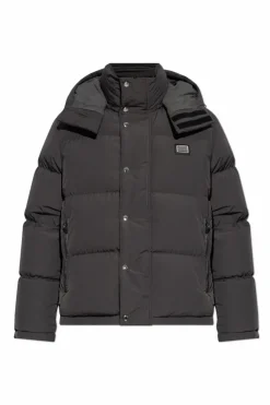 Dolce & Gabbana GREY Down jacket with logo