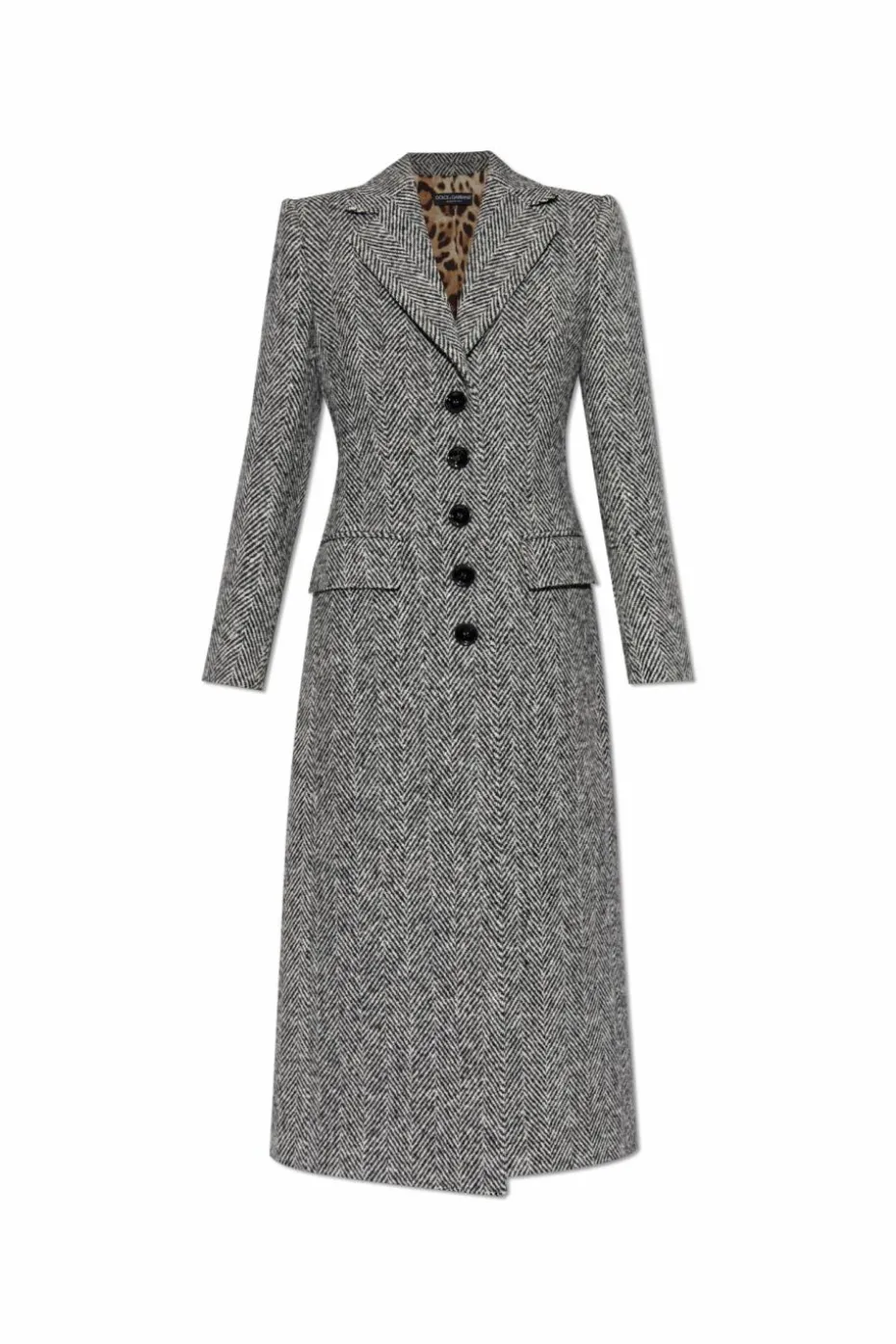 Dolce & Gabbana GREY Herringbone coat