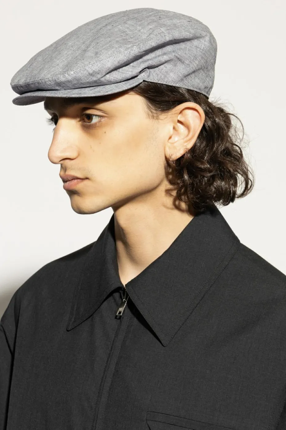 Dolce & Gabbana GREY Linen flat cap