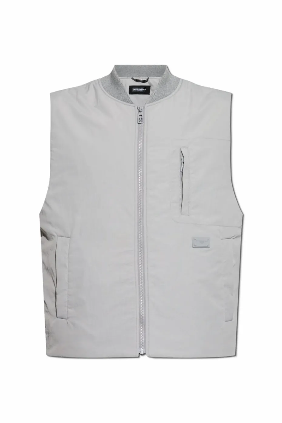 Dolce & Gabbana GREY Padded vest with logo