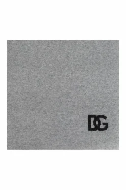 Dolce & Gabbana GREY Scarf with embroidered logo