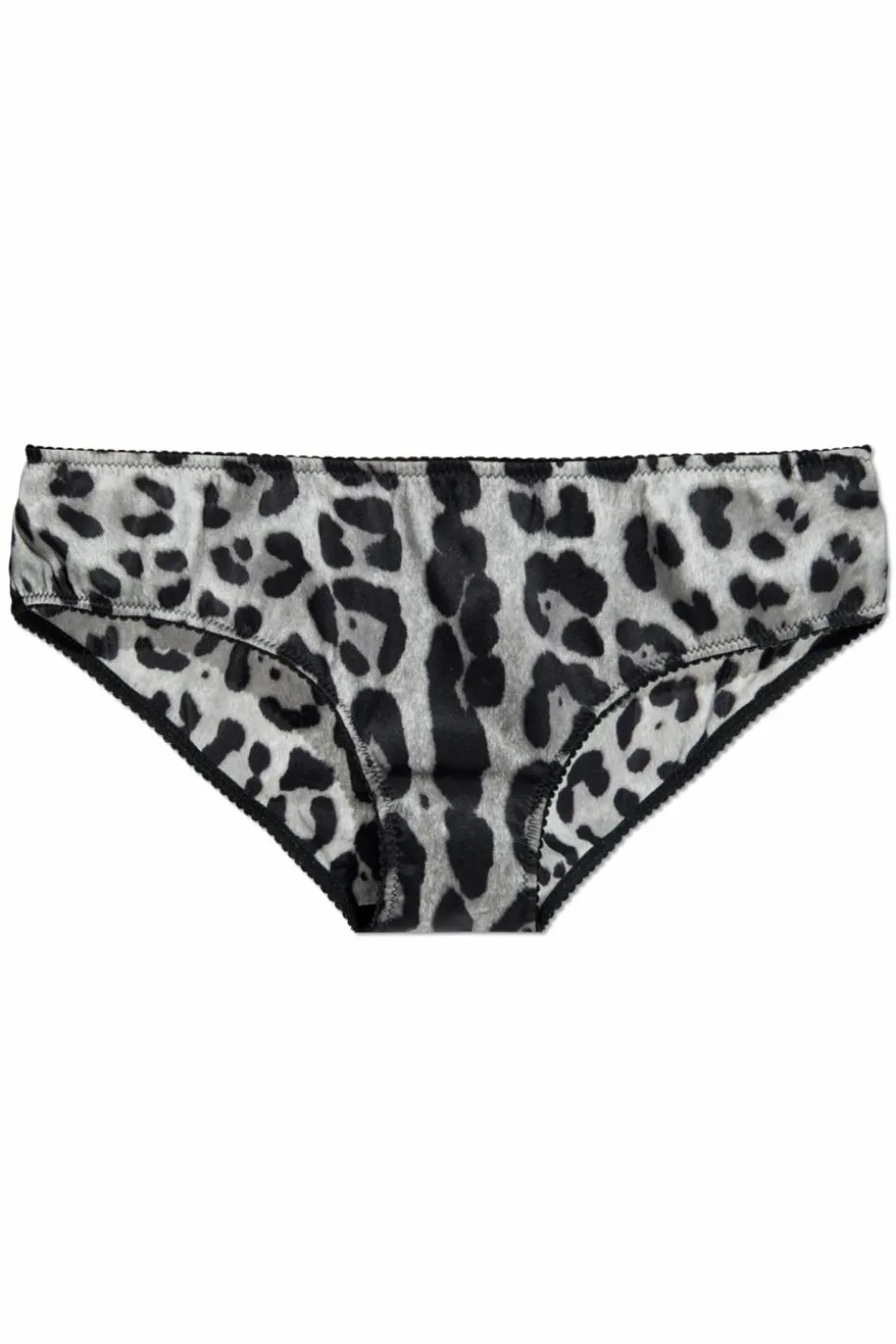 Dolce & Gabbana GREY Silk panties with animal print