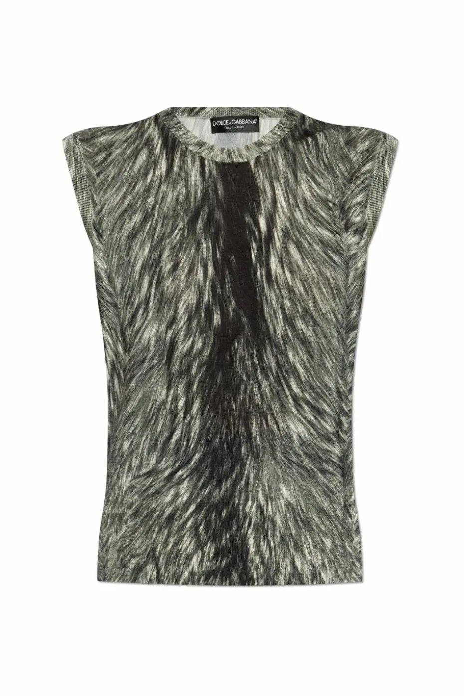 Dolce & Gabbana GREY Sleeveless silk top