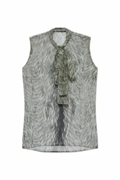 Dolce & Gabbana GREY Sleeveless silk top