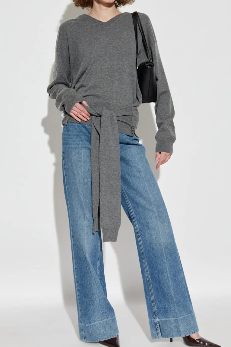 Dolce & Gabbana GREY Sweater with tie detail