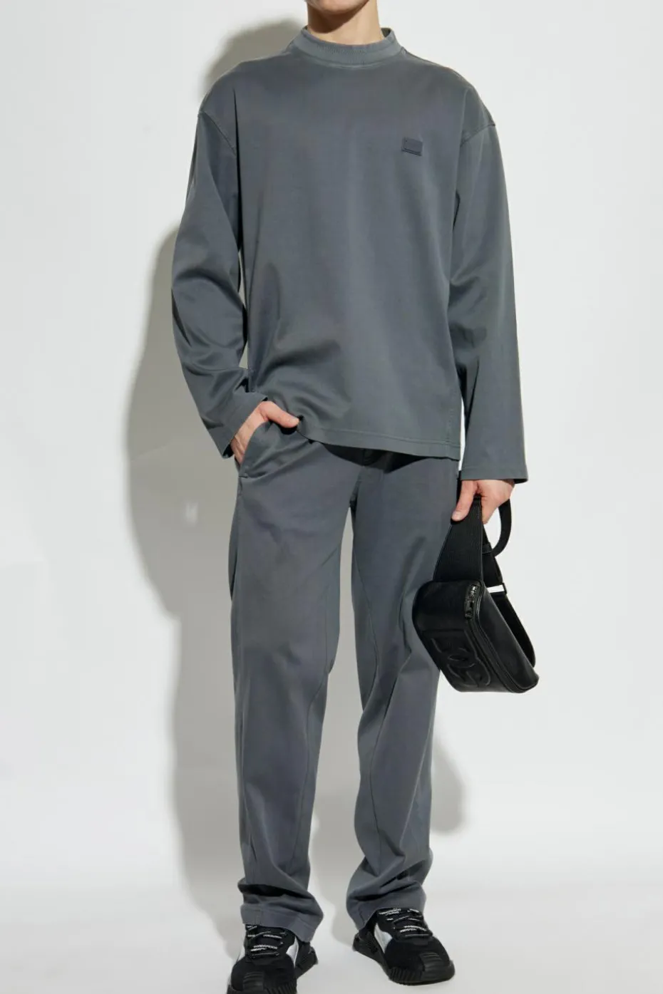 Dolce & Gabbana GREY Sweatshirt with logo appliqué