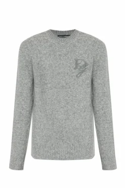 Dolce & Gabbana GREY Sweater with embroidered logo