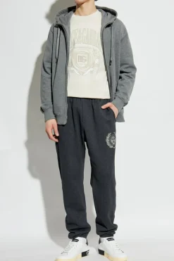 Dolce & Gabbana GREY Sweatpants with printed logo