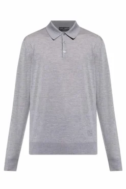 Dolce & Gabbana GREY Wool polo sweater
