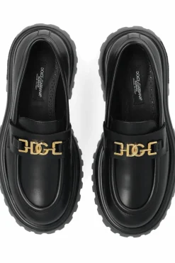 Dolce & Gabbana Kids BLACK Leather loafers