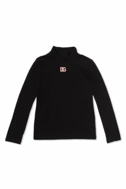 Dolce & Gabbana Kids BLACK Cotton turtleneck
