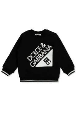 Dolce & Gabbana Kids BLACK Sweatshirt with logo
