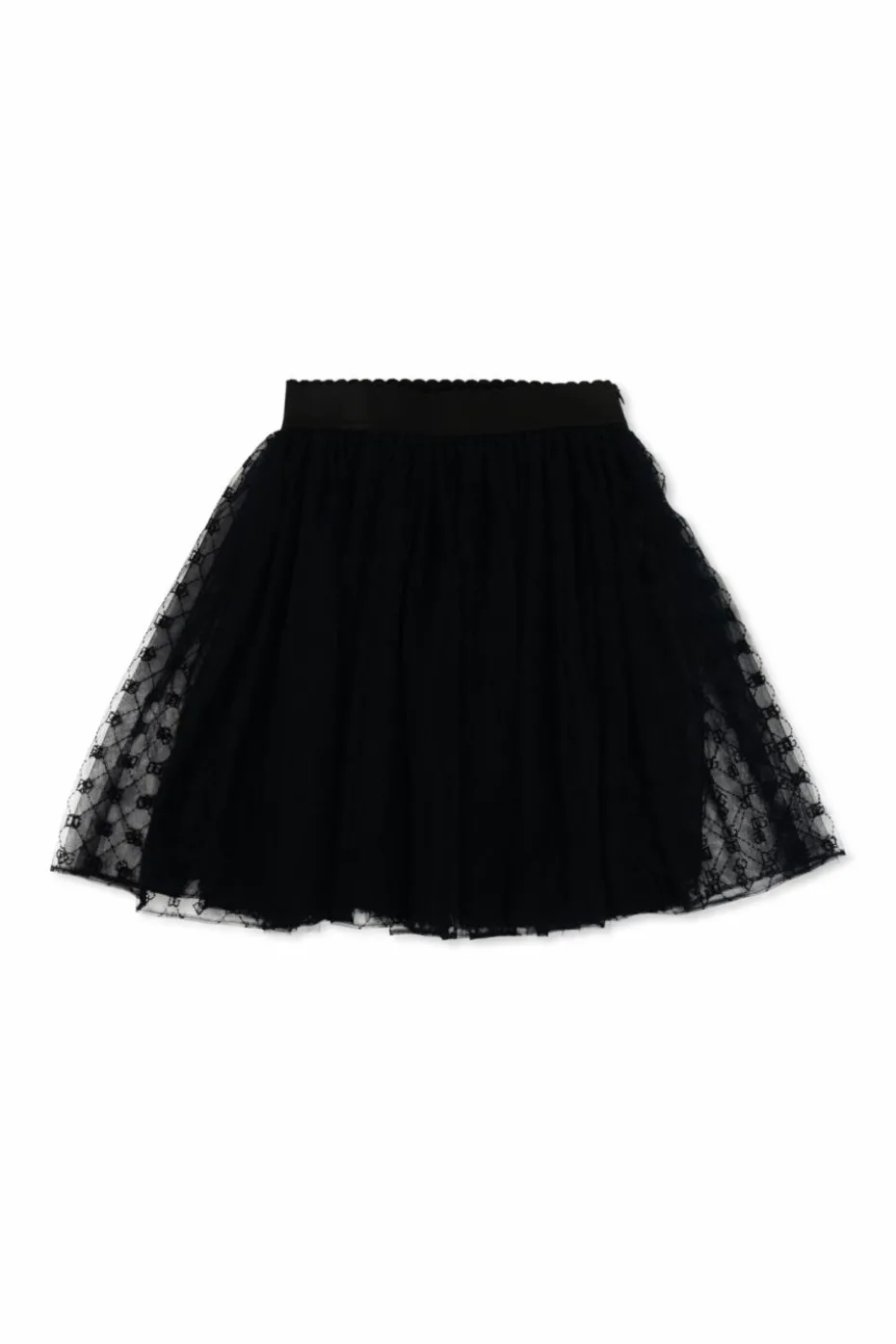 Dolce & Gabbana Kids BLACK Tulle skirt with monogram
