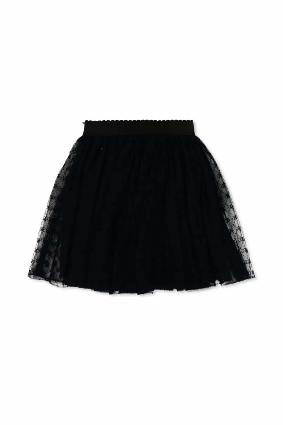 Dolce & Gabbana Kids BLACK Tulle skirt with monogram