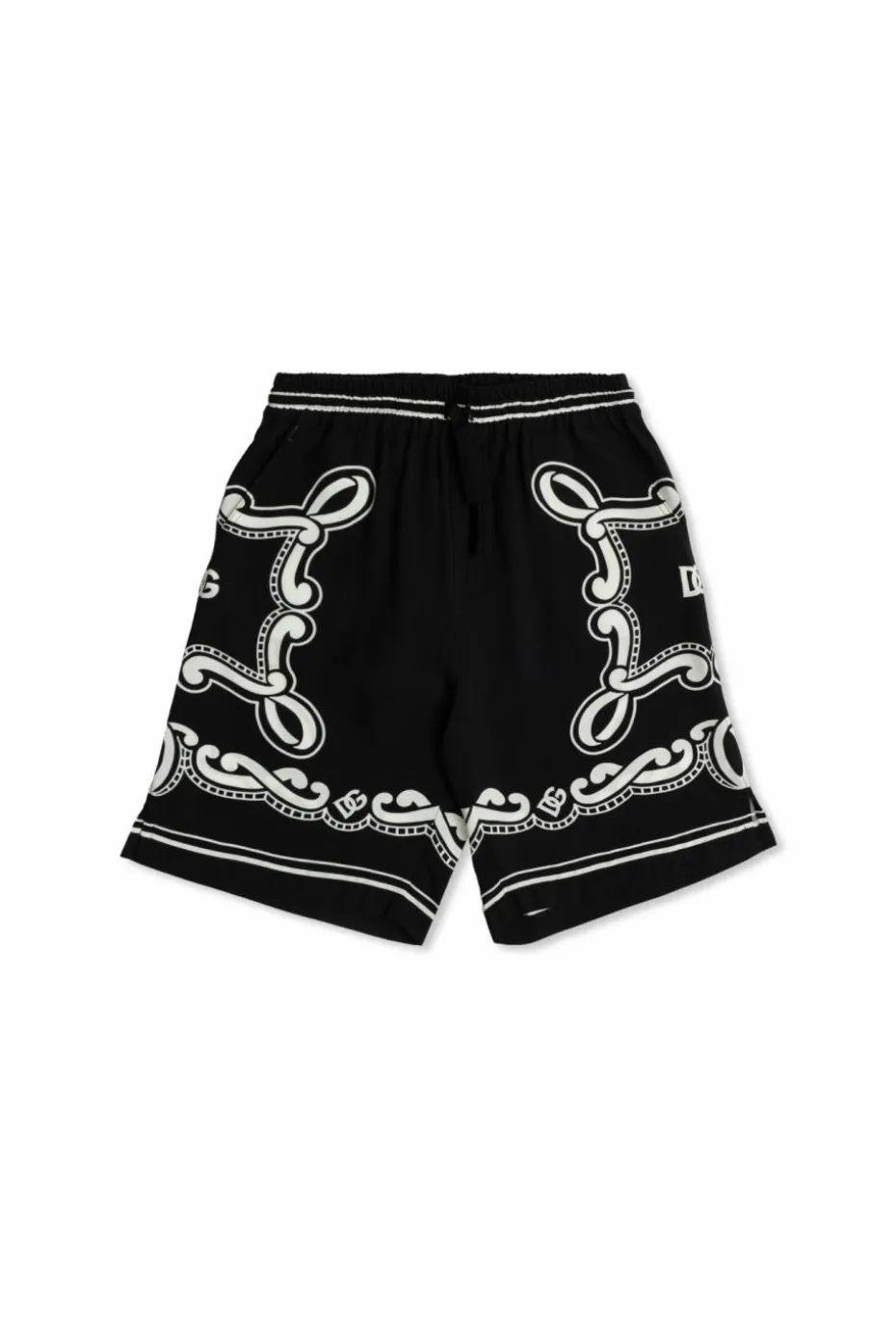 Dolce & Gabbana Kids BLACK Patterned Bermudas