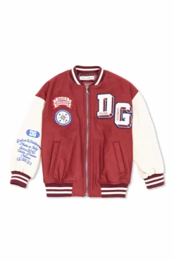 Dolce & Gabbana Kids BURGUNDY Jacket in bomber style