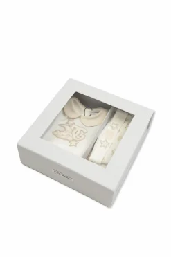 Dolce & Gabbana Kids cream Set: hat, bib, and bodysuit