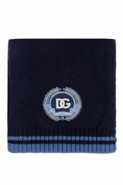 Dolce & Gabbana Kids NAVY BLUE Scarf with logo